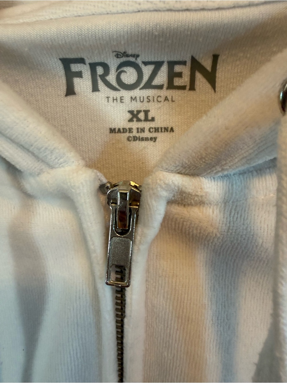 Disney Frozen Hoodie in Cream with Gray Logo - Picture 4 of 6